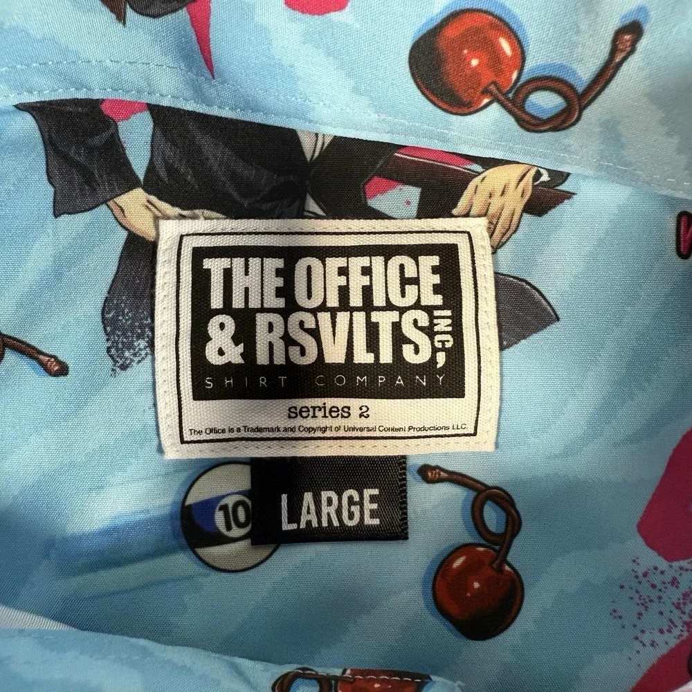 RSVLTS The‎ Office Shirt Mens Large Blue 